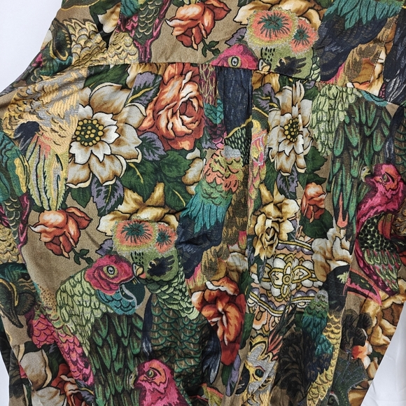 Johnny Was Parrot Cosima Blouse Multicolor Floral Size Small - Picture 14 of 15